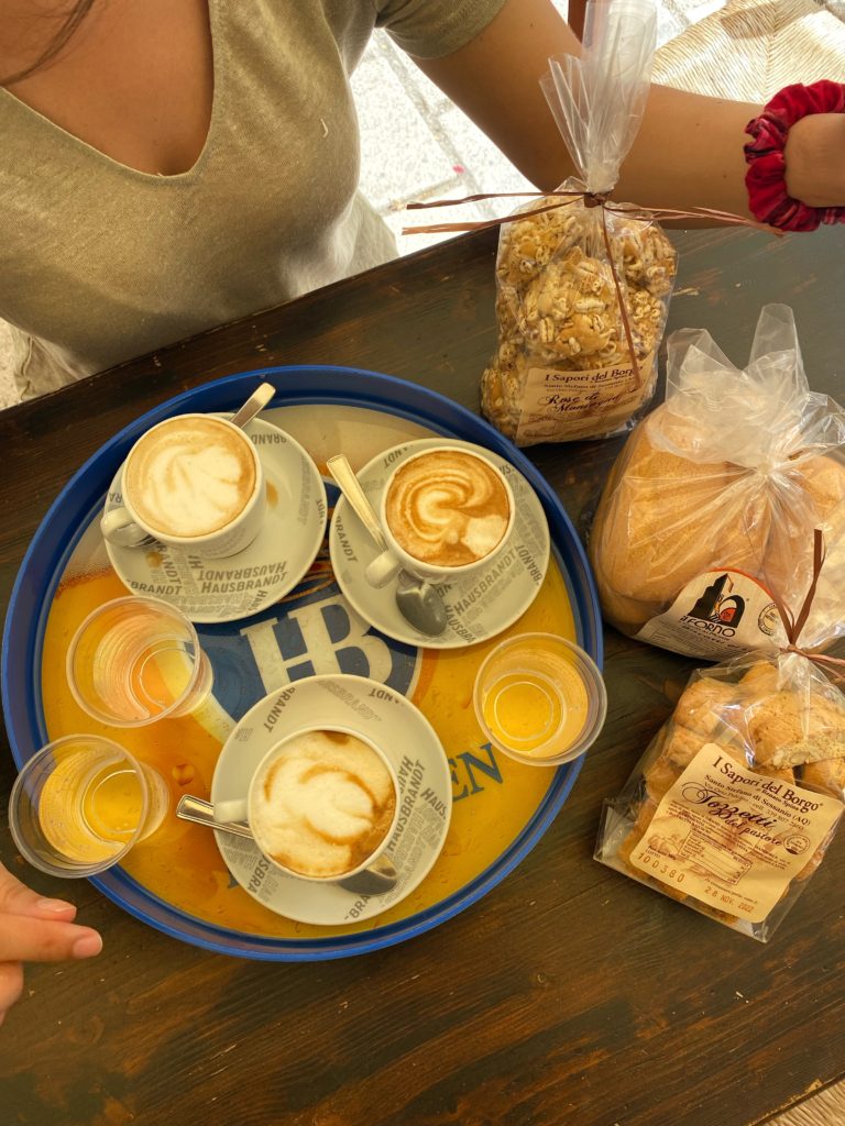 Traditional italian breakfast