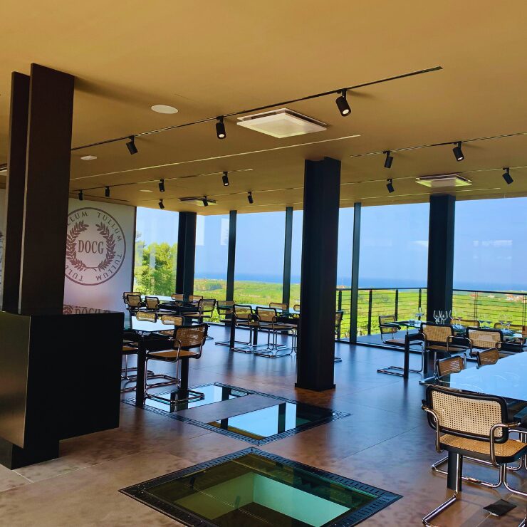 View from the restaurant at Feudo Antico - Abruzzo Italy