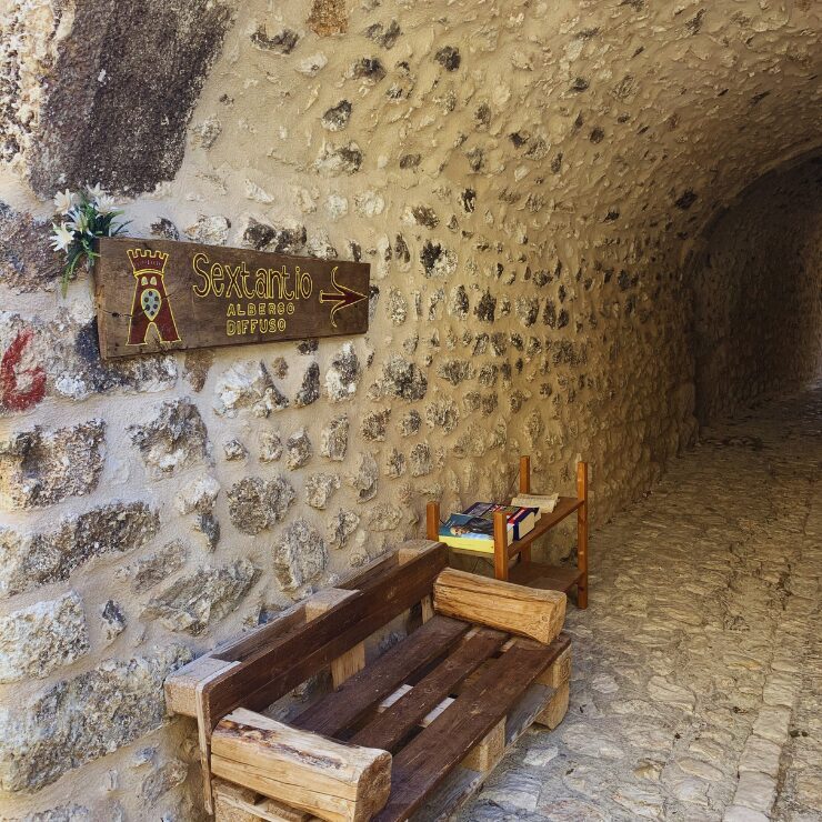 The entrance to the albergo diffuso in Santo Stefano di Sessanio - Abruzzo Italy