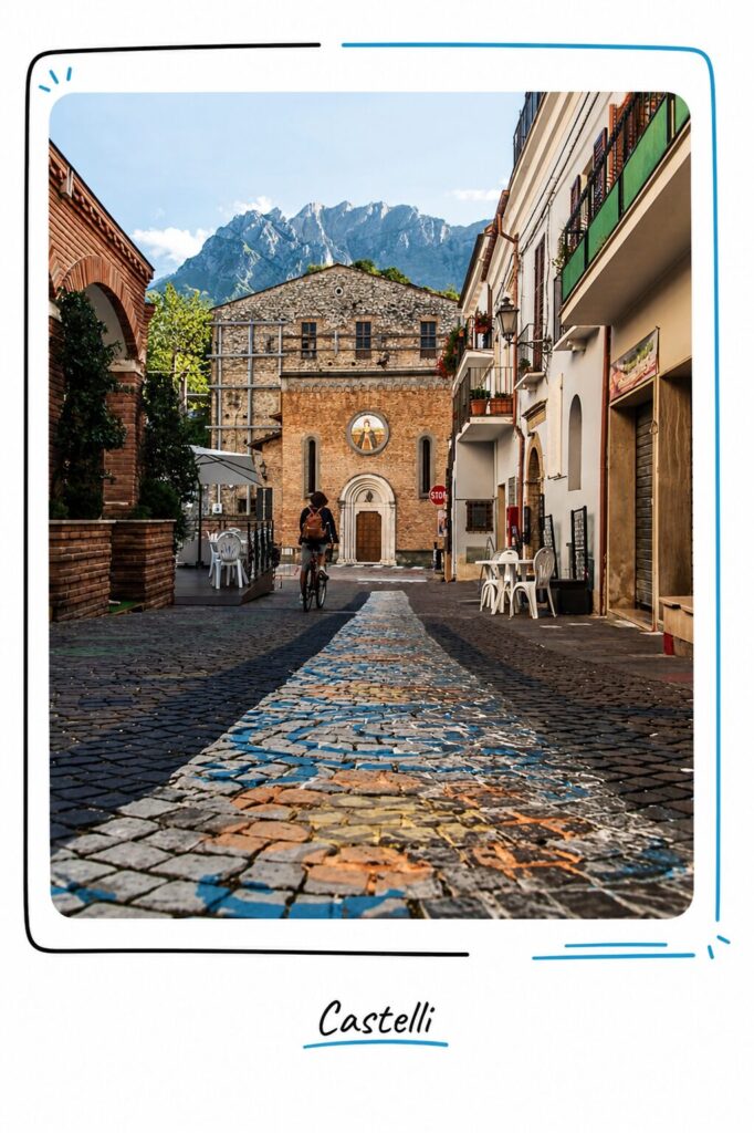 A stunning view from the town of Castelli, Abruzzo Italy