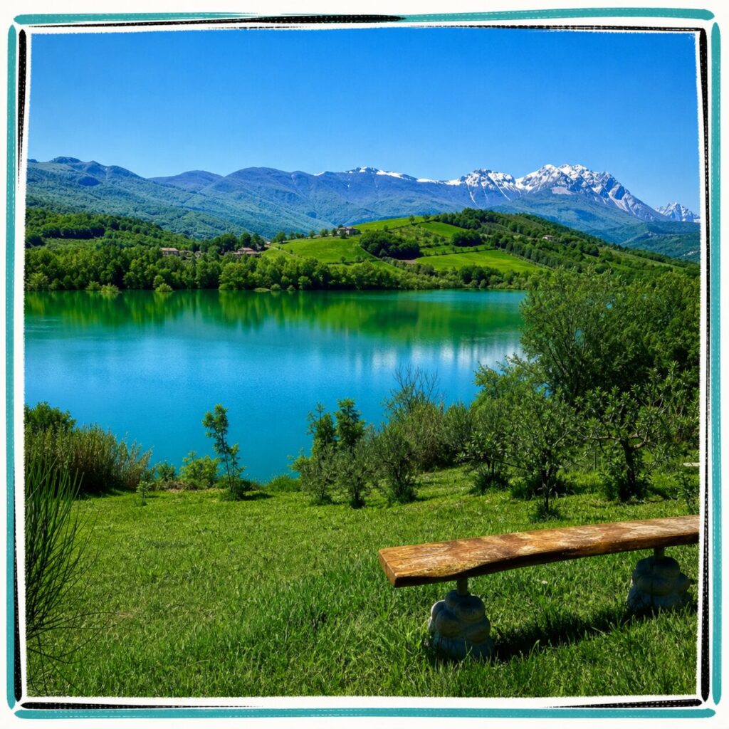 Panoramic view of the Riserva Naturale del lago di Penne